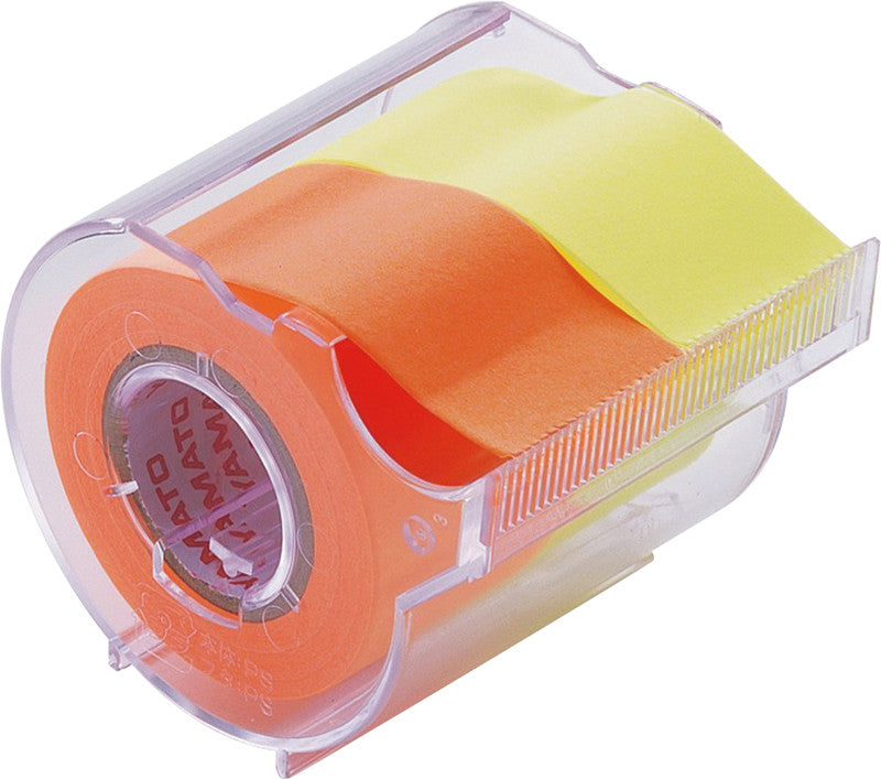 Yamato Haftnotizen – 25×10000 mm – gelb, orange, 2×10 m, mit Dispenser