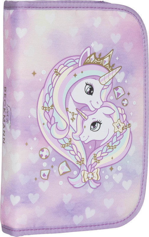 Beckmann Classic Schulrucksack-Set 1. Klasse – 6-teilig – Einhorn Prinzessin Violett