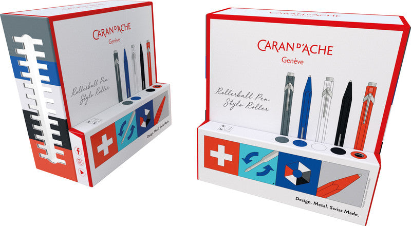 Caran d-Ache Caran d’Ache 849 – Tintenroller, 0,7 mm, Schwarz, Druckmechanik, Aluminium, Sortiert