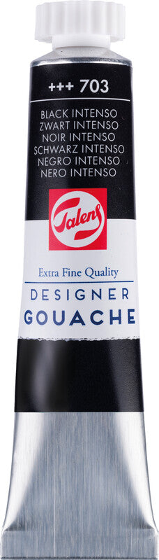 Talens Gouache – schwarz, 3 × 20 ml