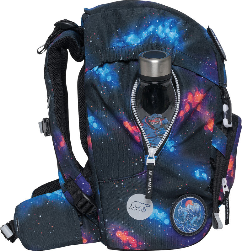 Beckmann Classic Schulrucksack – Ninja Elements – 24,0×37,0×25,0 cm – aus recycelten PET-Flaschen hergestellt
