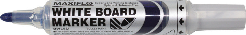 Pentel Whiteboard-Marker Maxiflo MWL5M – Konische Spitze 6 mm – Blau – Trocken abwischbar