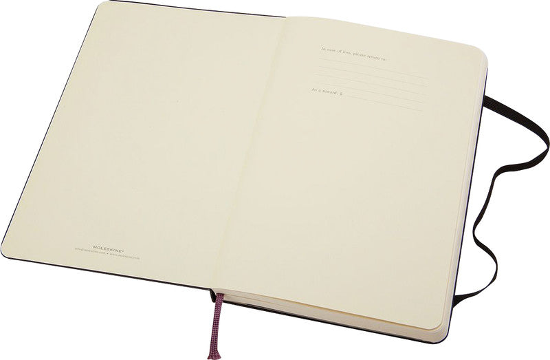 Moleskine Notizbuch, 90 × 140 mm, blanko, Leimbindung, Hardcover, 192 Seiten, 70 g/m² – schwarz