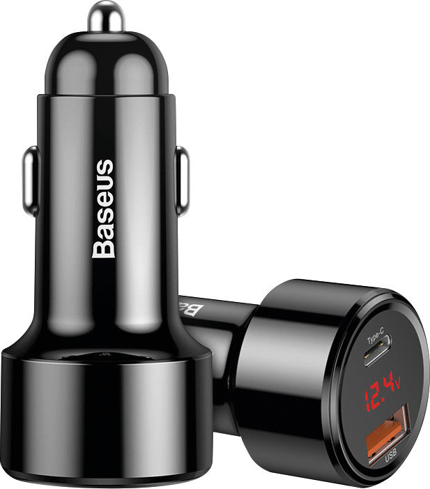 Baseus KFZ-Ladegerät – 45 W, 1× USB-C + 1× USB-A – für Fahrzeuge mit 12–24 V Zigarettenanzünder