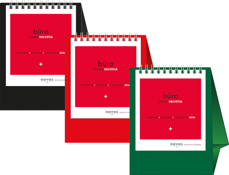Novos Pult-Bildsteller Minicolor Suisse 2026 – 11,5 × 14,5 cm – d/f/i/gb