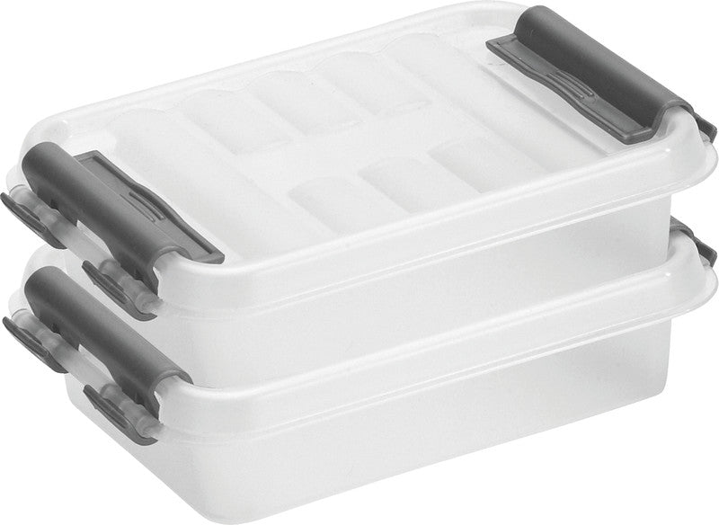 Helit Aufbewahrungsbox the q-line – Kunststoff, transparent, 11,8 × 3,0 × 7,7 cm