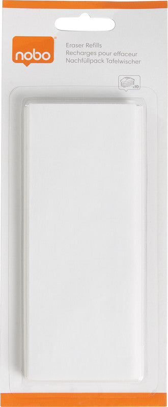 Nobo Starter-Kit – 21,9 × 3,4 cm, inklusive Ersatz-Filzstreifen – für Nobo Tafelwischer – 10-teilig