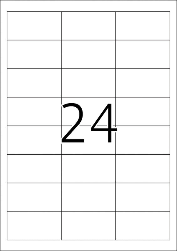 HERMA Etiketten (Bogen), 65 mm × 34 mm, weiss, Papier, permanent, 100 Blatt