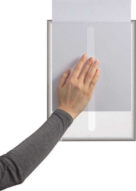 Durable Info-Rahmen – 236 × 323 mm, silber, selbstklebend, 5er-Pack