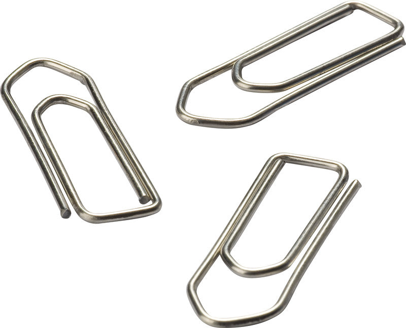 Omega Büroklammern – 43 mm – Metall, vernickelt – Silber – 250 Stück