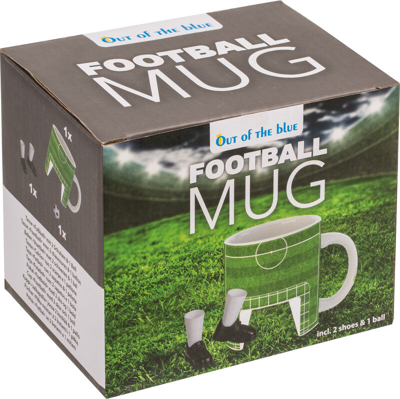Out oft the blue Out of the Blue Fussball Tasse – 280 ml, 12,0 × 9,0 cm, Dolomit, Mehrfarbig