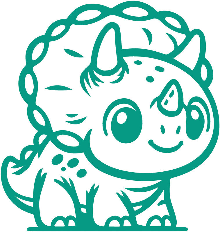 Trodat Triceratops Motivstempel – selbstfärbend, 19 × 19 mm, grün