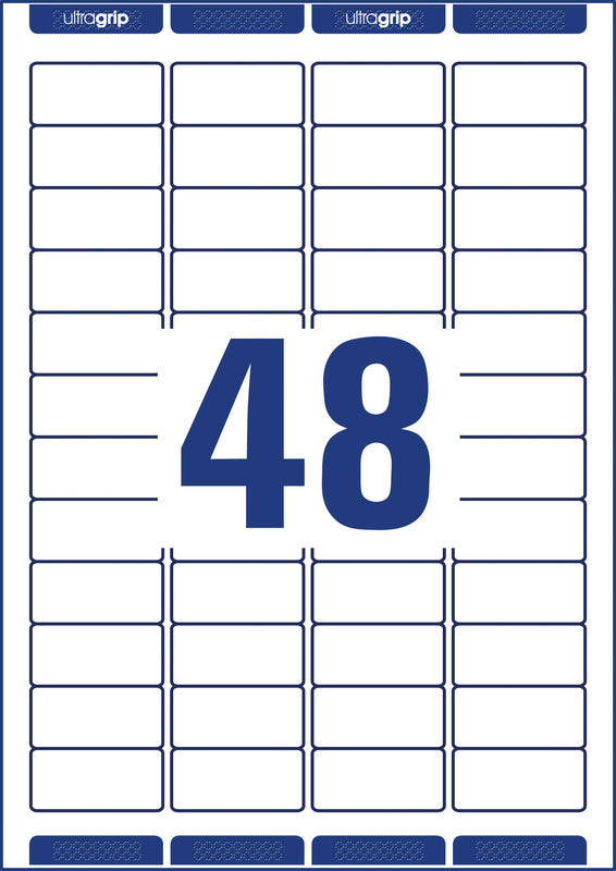 Avery Adressetiketten, 46 mm × 21 mm, weiss, Papier, permanent, 10 Blätter (480 Etiketten)