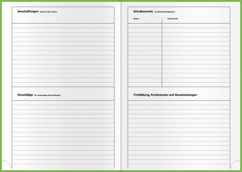 Verlag für unterrichtsm. Übungsheft, Hardcover, 128 Seiten, perforiert, 100 g/m² – hellgrün