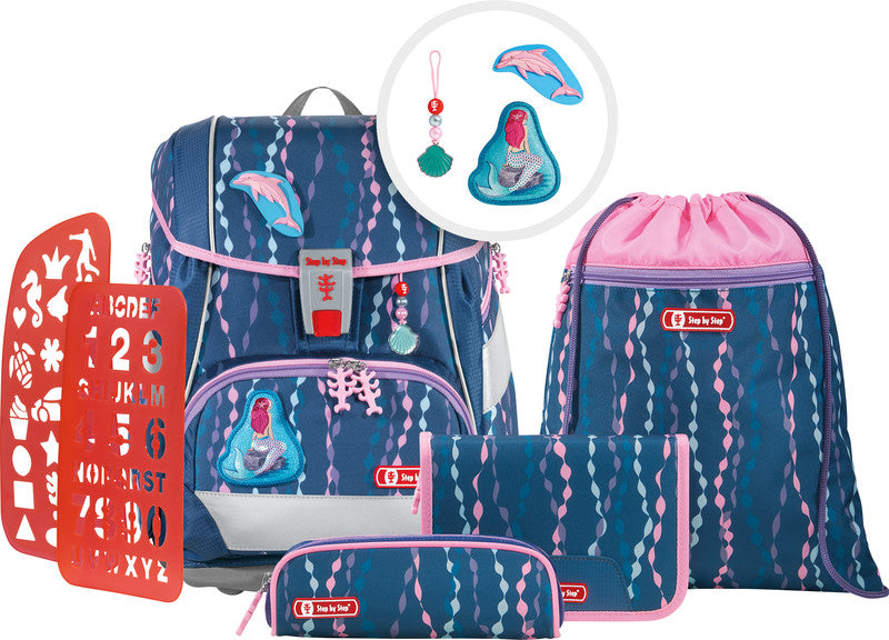 Step by Step Schulrucksack-Set 2in1 Plus – 6-teilig – Mermaid Bella – Recycelte Materialien