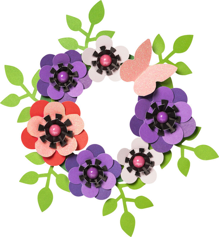 Folia Bastelset Blütenkranz – 4 Motivkartons – 240 × 340 mm