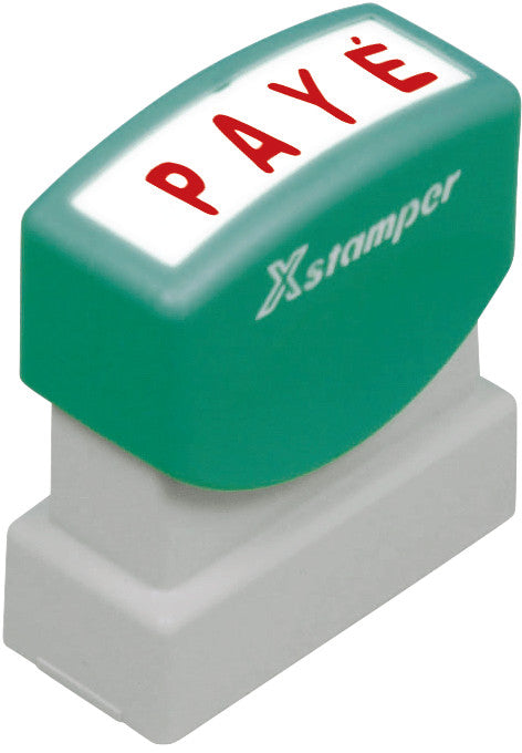 X-stamper Motivstempel – Motiv: Payé, selbstfärbend, Kunststoff, 13 × 42 mm, Französisch