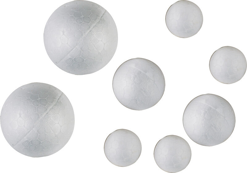 Centrum Styroporkugeln, Styropor, Weiss, 30 × Ø 15 mm, 20 × Ø 20 mm, 10 × Ø 30 mm, 60 Stk.