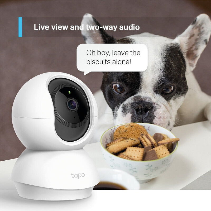 TP-Link Tapo C210 Überwachungskamera – 3 MP, WLAN, Reichweite 10 m, für Google Assistant, Amazon Alexa, weiss