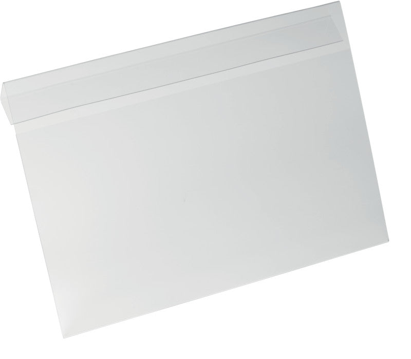 Durable Kennzeichnungstaschen Hard Cover – 297 × 210 mm, transparent, wiederablösbar, für A4 quer, 10er-Pack