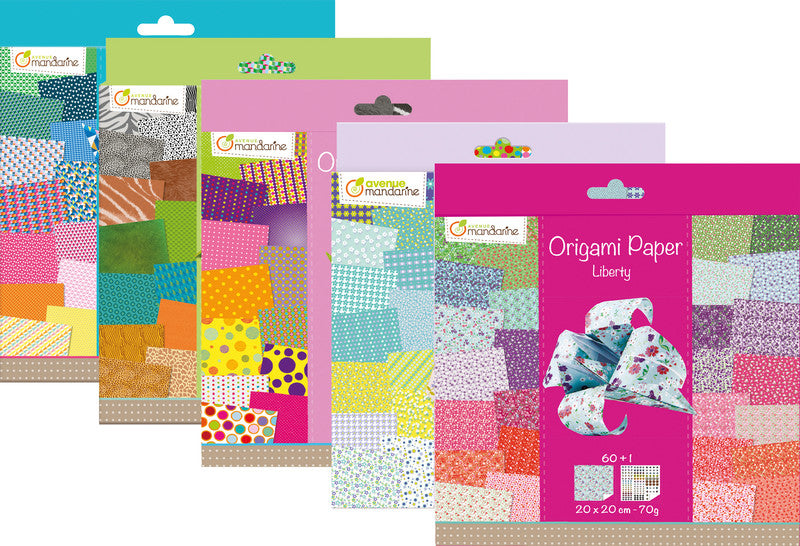 Avenue Mandarine Origami-Papier – sortiert – 200 × 200 mm, 60 Bogen