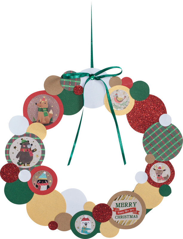 Folia Rund-Sticker, Weihnachten – 90 × 140 mm – mehrfarbig – 44 Stk.