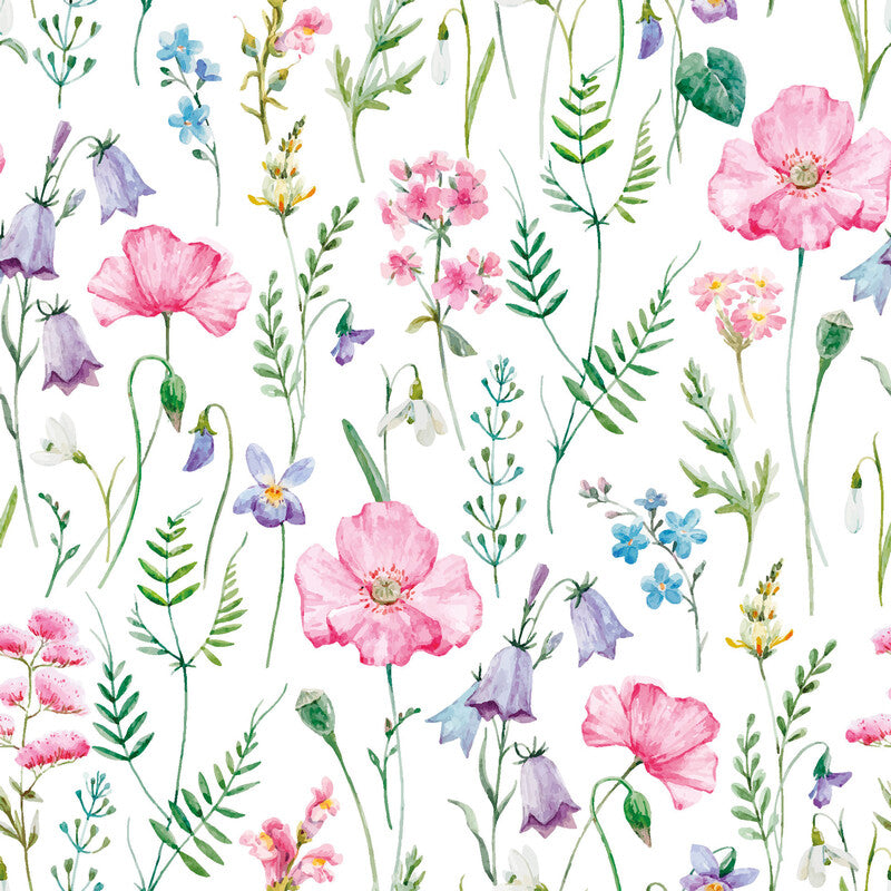 Fasana Servietten Romantic Flowers – 33 × 33 cm – 3-lagig, Tissue – 20 Stk., FSC