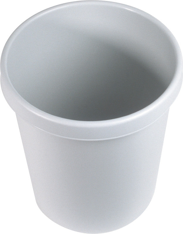 Helit Papierkorb the german – 45 l – Kunststoff, lichtgrau – Ø 390 × H 480 mm