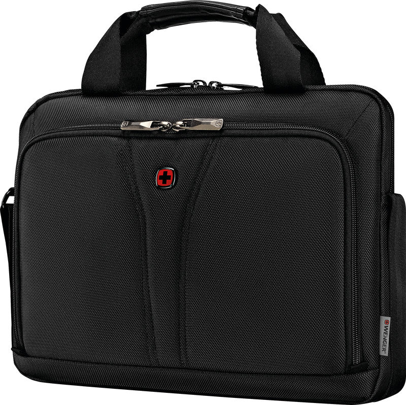Wenger/SwissGear Wenger BC-Free Notebook-Tasche – für Notebooks bis 14", 5 l, Aufsteckfunktion, recyceltes PET (rPET), schwarz