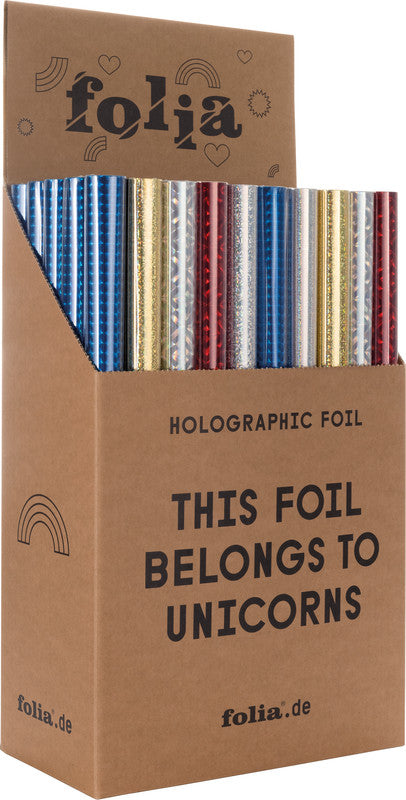 Folia Holografische Folie – selbstklebend – sortiert – 400 × 1000 mm