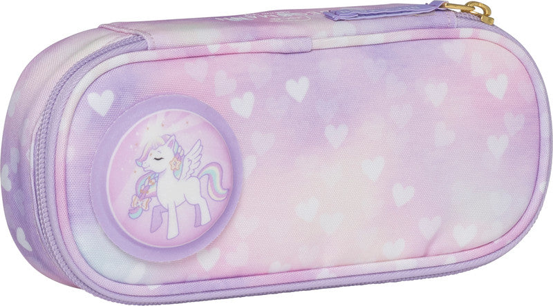 Beckmann Classic Schulrucksack-Set 1. Klasse – 6-teilig – Einhorn Prinzessin Violett