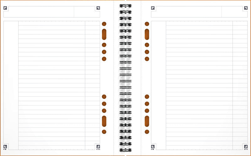 Oxford Spiralbuch, liniert, Spiralbindung, 160 Seiten, mikroperforiert, 80 g/m² – Orange, für SCRIBZEE App