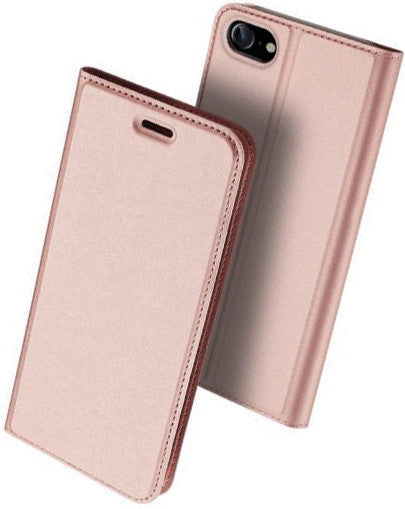 Dux Ducis Booklet-Hülle – für Apple iPhone SE (2020) – Roségold – Kunstleder – mit Kartenfach