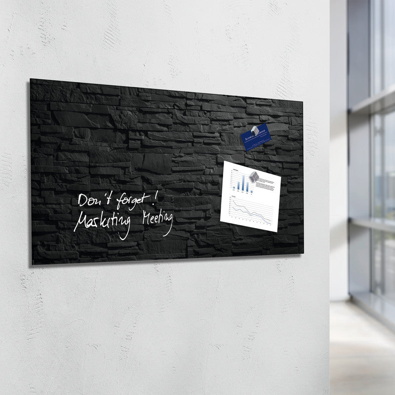 Sigel Whiteboard – 130 × 55 cm, Glas, magnetisch, Wandmontage