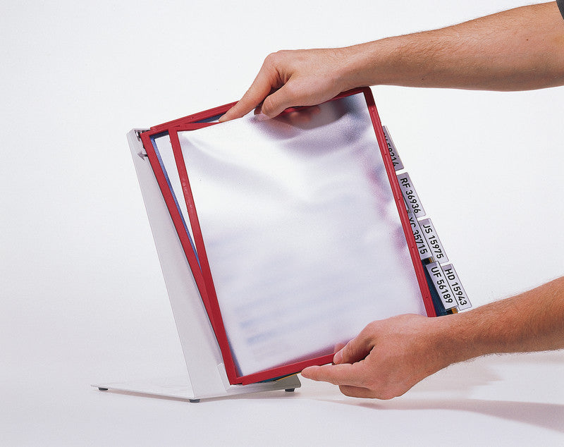 Durable Sichttafelsystem Vario Table 10 – für A4, 10 Fächer, Grau, Metall/Kunststoff, 270×165×395 mm