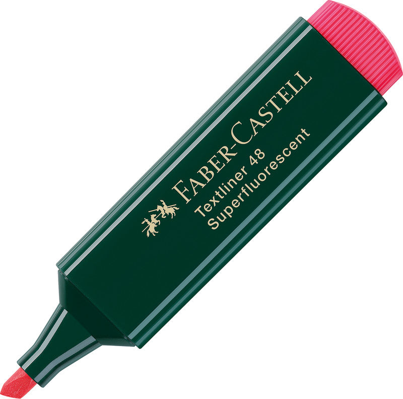 Faber-Castell Textmarker rot – Keilspitze, 1–5 mm, nachfüllbar