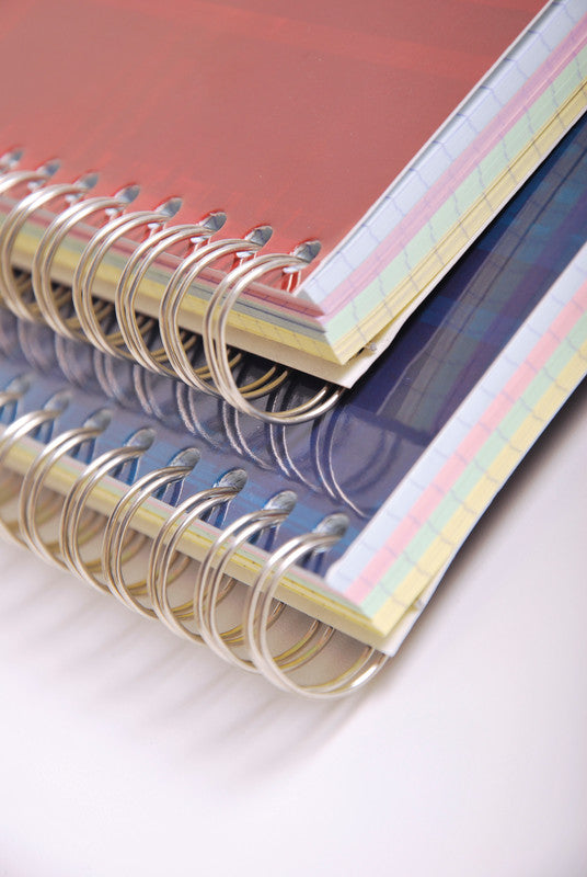 Clairefontaine Spiralblock A4, kariert, Spiralbindung, Karton, 112 Blatt, 90 g/m² – sortiert