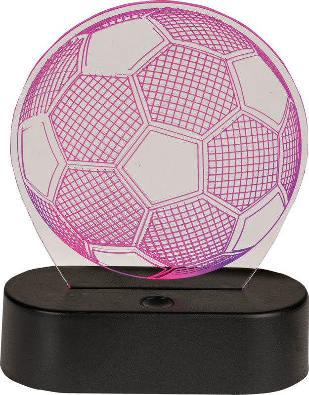 Out oft the blue Out of the Blue 3D-Lampe Fussball – USB, 13,0×17,0 cm – Mehrfarbig