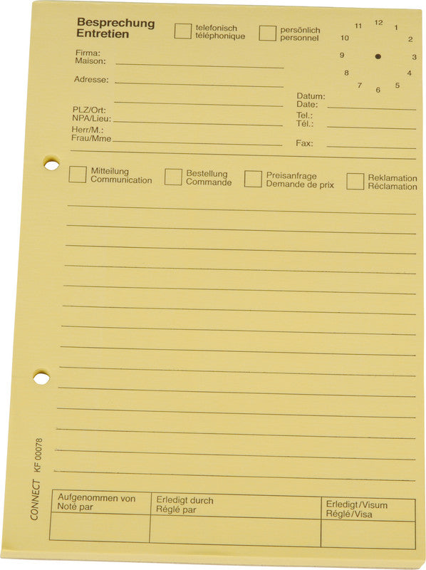 Q-CONNECT Formularblock – mehrsprachig, 80 Blatt, A5