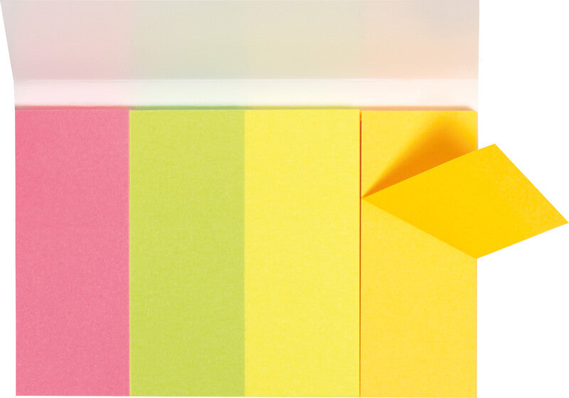 Q-Connect Seitenmarker – 20×50 mm – sortiert, 4×50 Stück, FSC