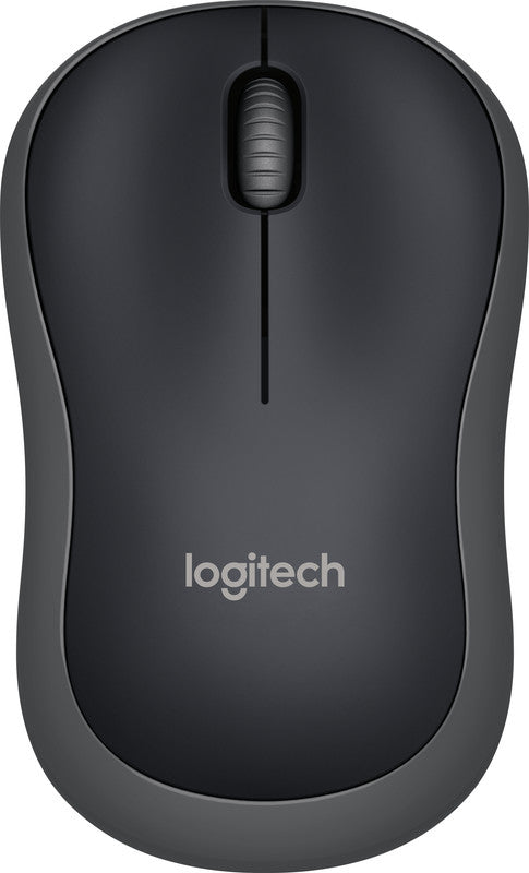 Logitech M185 Maus – kabellos, Bluetooth + 2,4 GHz, Unifying-Empfänger, Grau