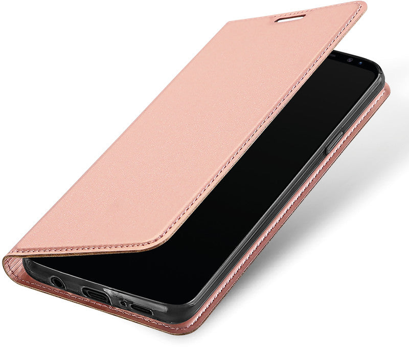 Dux Ducis Booklet-Hülle – für Samsung Galaxy S9+ – Roségold – Kunstleder – mit Kartenfach, Magnetverschluss