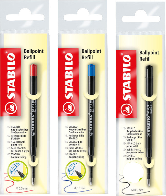 STABILO Kugelschreiber-Mine für SMARTball, pointball – Blau, 0,5 mm, geruchsarm