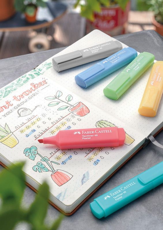 Faber-Castell 46 Pastell Textmarker Vanille – Keilspitze, 1–5 mm, nachfüllbar