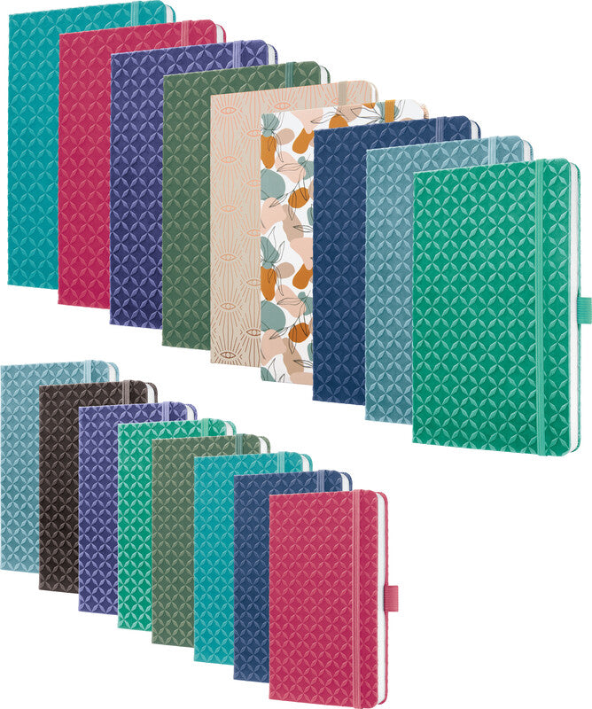 Sigel Notizbuch A6, liniert, Fadenheftung, 174 Seiten, perforiert, 80 g/m² – dunkelviolett