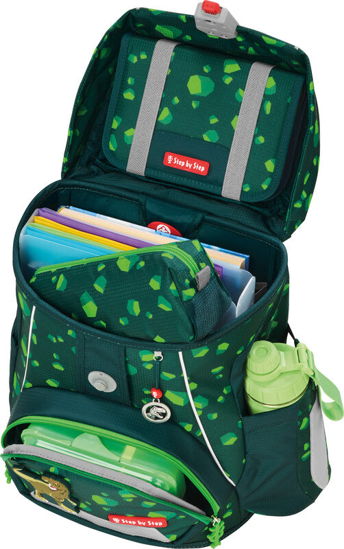 Step by Step Schulrucksack-Set Fit – 5-teilig – Dino Targo – umweltfreundliche Verpackung