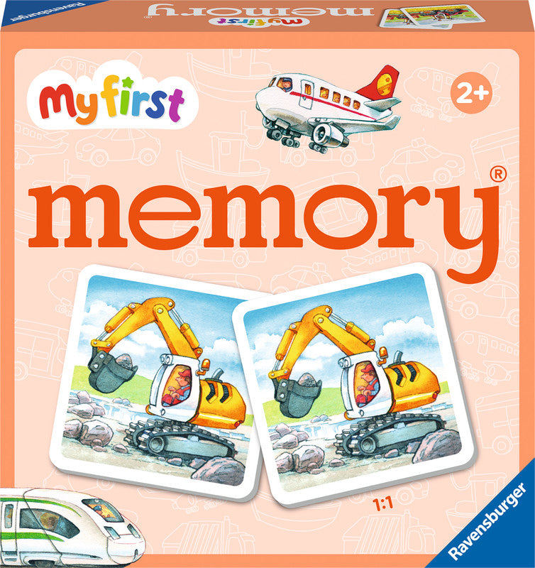 Ravensburger Memory My First Memory Extra Gross Fahrzeuge – 2–4 Spieler, ab 2 J., d/f/i/e, 24 Karten