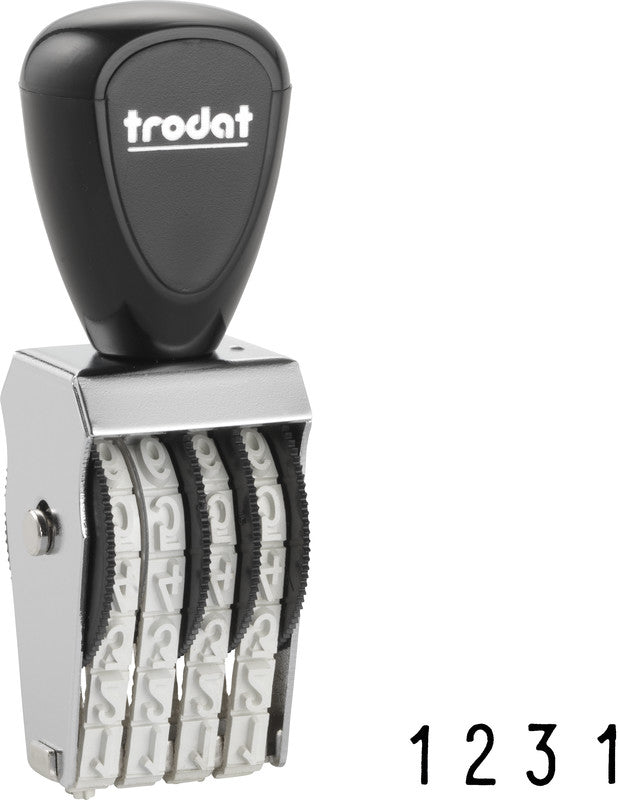 Trodat Motivstempel – Motiv: Zahlen, Metall, 18 × 5 mm