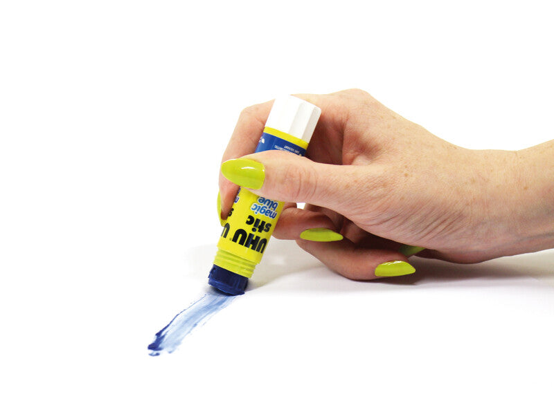 UHU Stic Magic Klebestift – Stift, extra stark, blau, 21 g, für Papier, Karton, Fotos u. a.