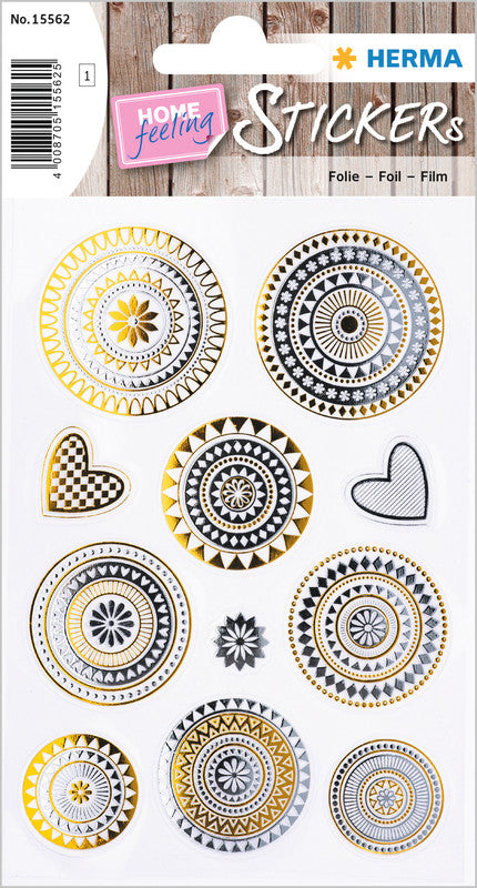 HERMA Geschenketiketten Home Feeling – Mandala – 11 Etiketten – permanent, Papier – Bogen 84 × 120 mm